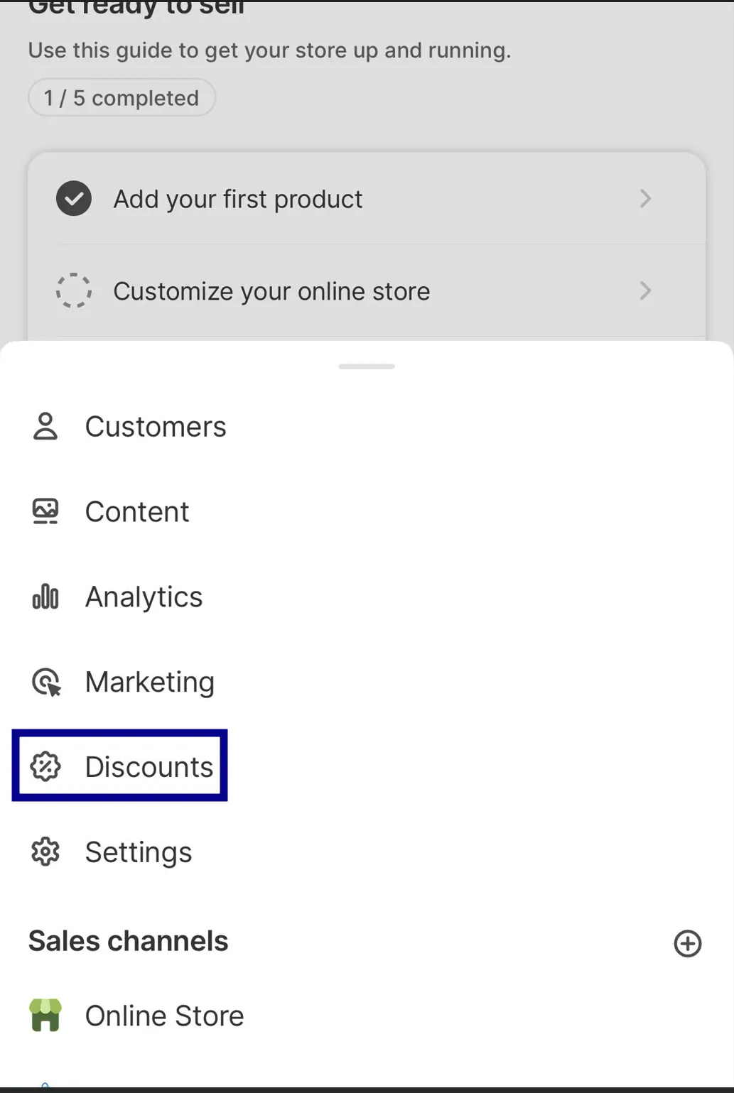 Step 1: Access the Discounts Section